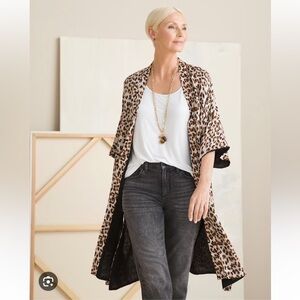 Chicos animal print kimono size L/XL